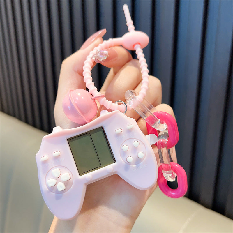 Wholesale Retro Mini Tetris Gamepad Game Console Plastic Keychain